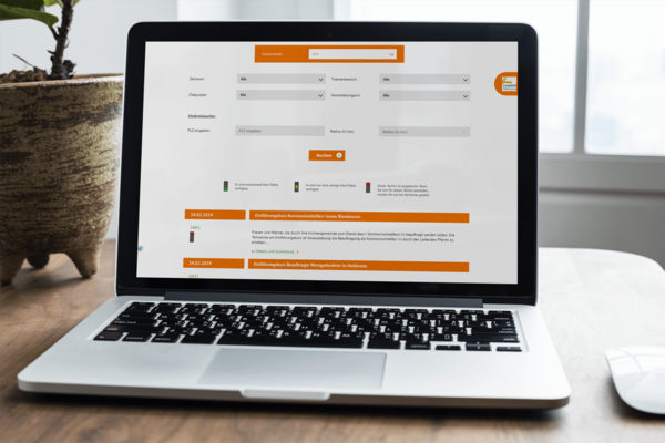 Mockup der Filterfunktion